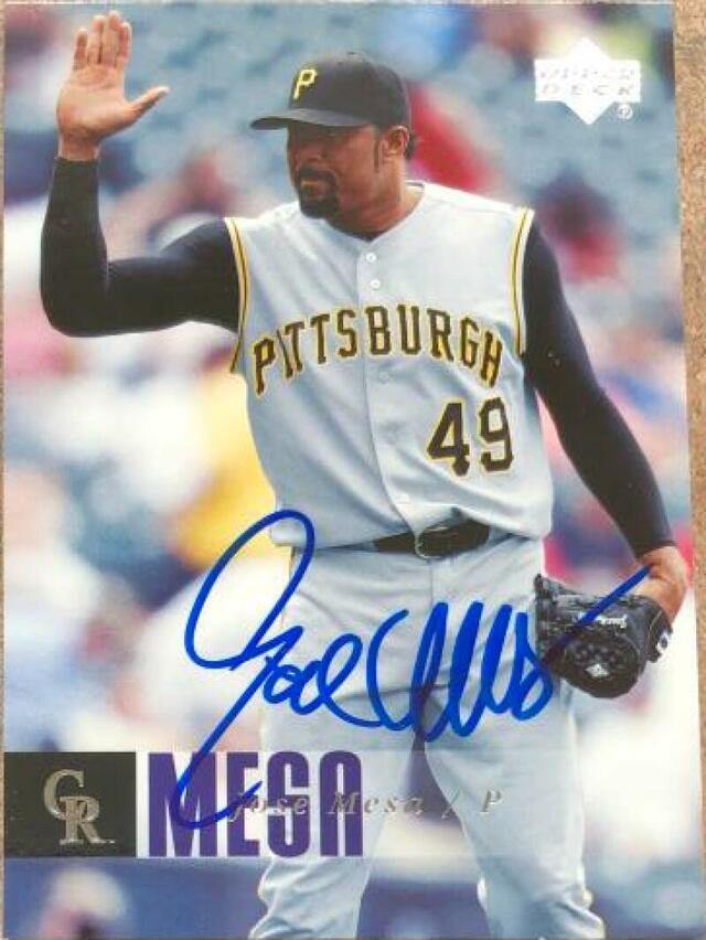 Jose Mesa Signed 2006 Upper Deck Baseball Card - Colorado Rockies - PastPros