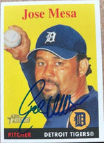 Jose Mesa Signed 2007 Topps Heritage Baseball Card - Detroit Tigers