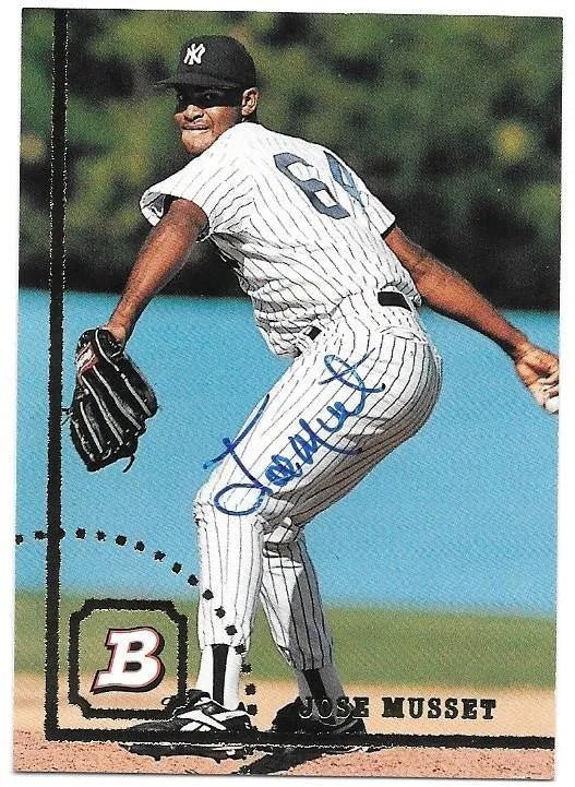 Jose Musset Signed 1994 Bowman Baseball Card - New York Yankees