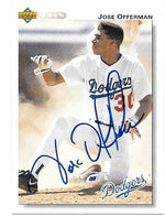 Jose Offerman Signed 1992 Upper Deck Baseball Card - Los Angeles Dodgers - PastPros