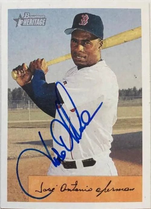 Jose Offerman Signed 2002 Bowman Heritage Baseball Card - Boston Red Sox