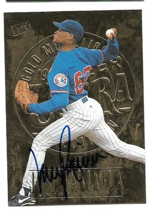 Jose Paniagua Signed 1996 Ultra Gold Medallion Baseball Card - Montreal Expos - PastPros