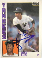 Jose Rijo Signed 1984 Topps Baseball Card - New York Yankees