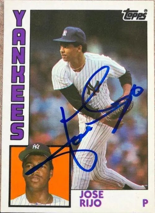 Jose Rijo Signed 1984 Topps Tiffany Baseball Card - New York Yankees