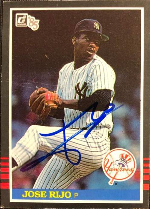 Jose Rijo Signed 1985 Donruss Baseball Card - New York Yankees - PastPros