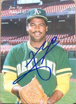 Jose Rijo Signed 1986 Mother's Cookies Baseball Card - Oakland A's
