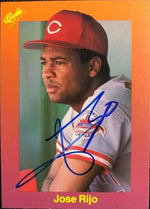 Jose Rijo Signed 1988 Classic Travel Baseball Card - Cincinnati Reds