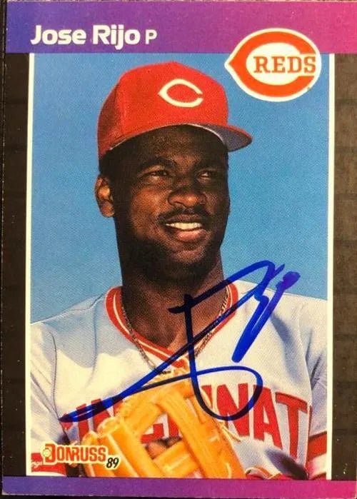 Jose Rijo Signed 1988 Donruss Baseball Card - Cincinnati Reds