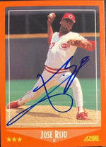 Jose Rijo Signed 1988 Score Baseball Card - Cincinnati Reds