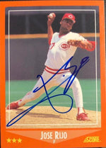 Jose Rijo Signed 1988 Score Baseball Card - Cincinnati Reds - PastPros