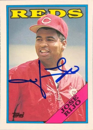 Jose Rijo Signed 1988 Topps Baseball Card - Cincinnati Reds - PastPros