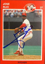 Jose Rijo Signed 1989 Kahn's Baseball Card - Cincinnati Reds - PastPros
