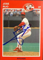 Jose Rijo Signed 1989 Kahn's Baseball Card - Cincinnati Reds