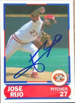 Jose Rijo Signed 1989 Score Superstars Baseball Card - Cincinnati Reds