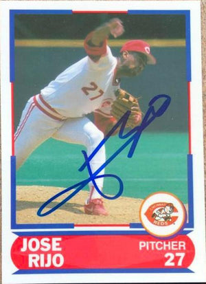 Jose Rijo Signed 1989 Score Superstars Baseball Card - Cincinnati Reds - PastPros