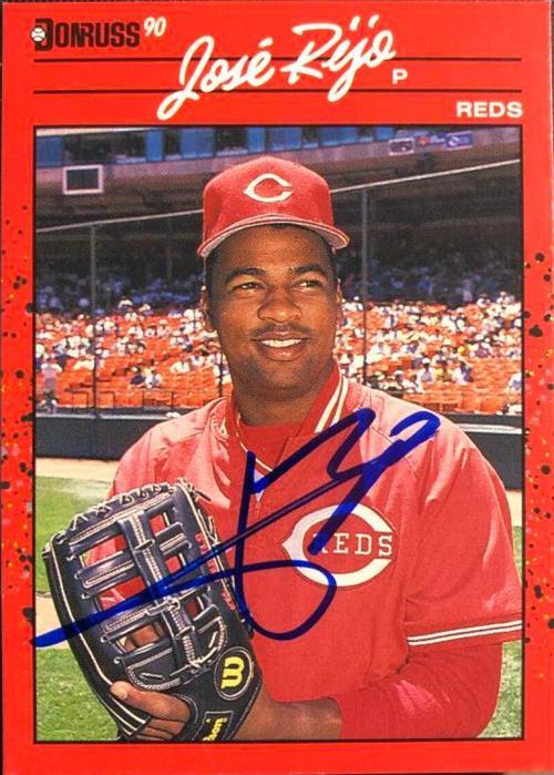Jose Rijo Signed 1990 Donruss Baseball Card - Cincinnati Reds - PastPros