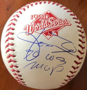 Jose Rijo Signed 1990 World Series Baseball w/ 90 WS MVP Insc - PastPros