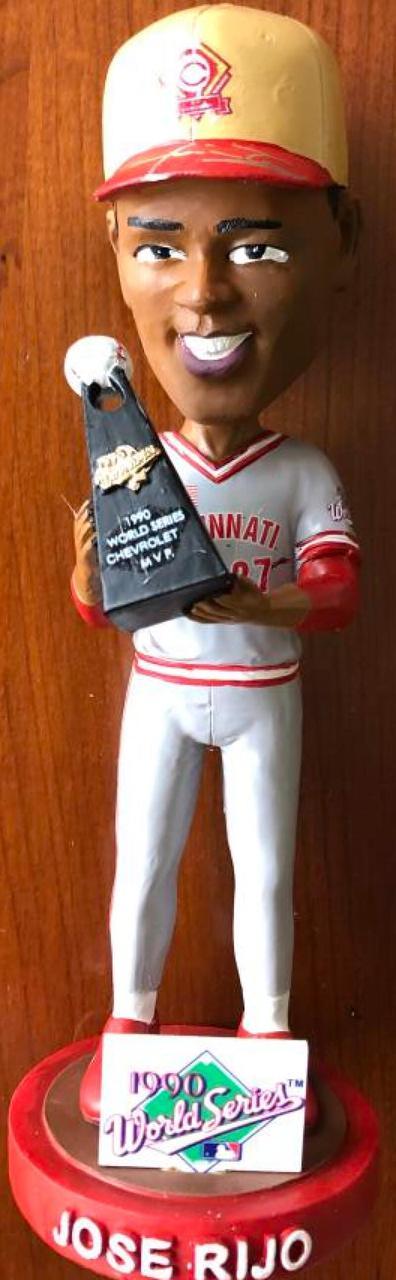 Jose Rijo Signed 1990 World Series MVP Bobblehead - Cincinnati Reds - PastPros