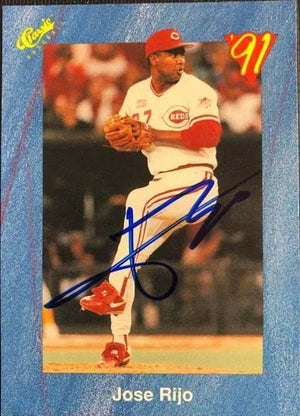Jose Rijo Signed 1991 Classic Game I Baseball Card - Cincinnati Reds