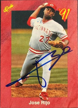 Jose Rijo Signed 1991 Classic Game II Baseball Card - Cincinnati Reds
