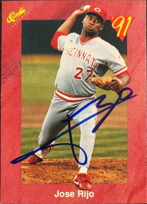 Jose Rijo Signed 1991 Classic Game II Baseball Card - Cincinnati Reds - PastPros