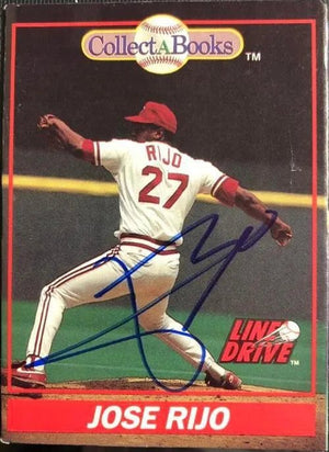 Jose Rijo Signed 1991 Collect-A-Books Baseball Card - Cincinnati Reds