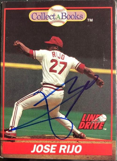 Jose Rijo Signed 1991 Collect-A-Books Baseball Card - Cincinnati Reds - PastPros