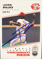 Jose Rijo Signed 1991 Kahn's Baseball Card - Cincinnati Reds - PastPros