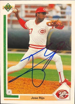 Jose Rijo Signed 1991 Upper Deck Baseball Card - Cincinnati Reds