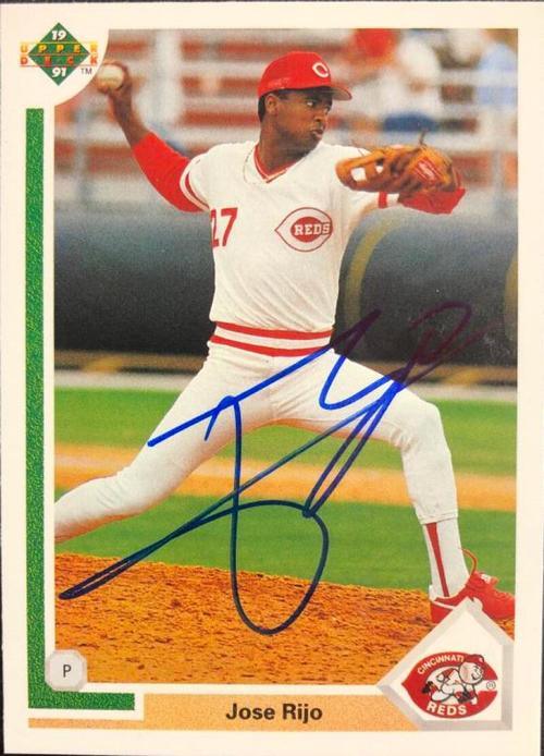 Jose Rijo Signed 1991 Upper Deck Baseball Card - Cincinnati Reds - PastPros