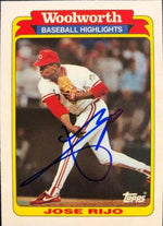 Jose Rijo Signed 1991 Woolworth Baseball Card - Cincinnati Reds MVP