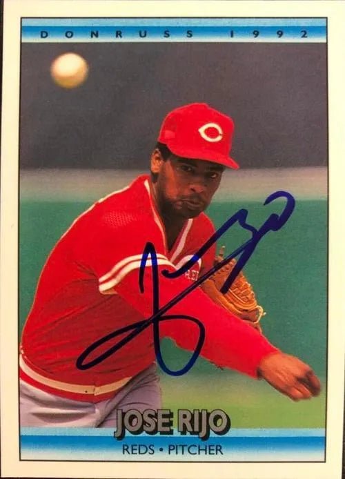 Jose Rijo Signed 1992 Donruss Baseball Card - Cincinnati Reds