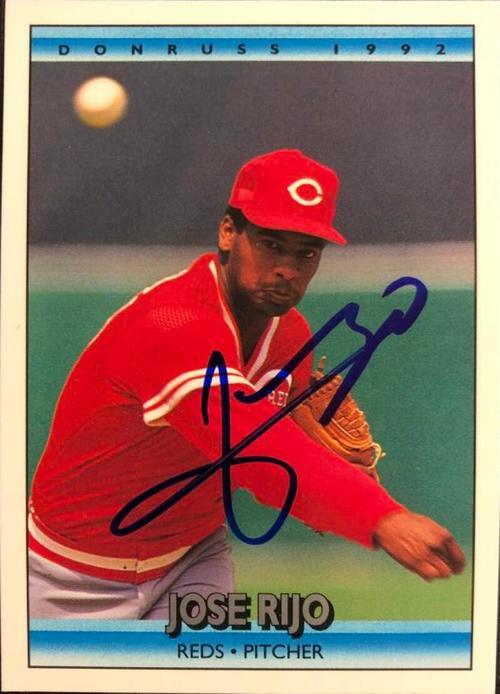 Jose Rijo Signed 1992 Donruss Baseball Card - Cincinnati Reds - PastPros