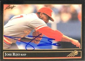 Jose Rijo Signed 1992 Leaf Gold Baseball Card - Cincinnati Reds