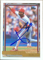 Jose Rijo Signed 1992 Topps Gold Winner Baseball Card - Cincinnati Reds - PastPros