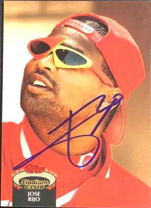 Jose Rijo Signed 1992 Topps Stadium Club Baseball Card - Cincinnati Reds
