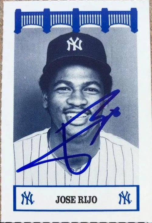 Jose Rijo Signed 1992 WIZ Baseball Card - New York Yankees