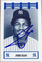 Jose Rijo Signed 1992 WIZ Baseball Card - New York Yankees - PastPros