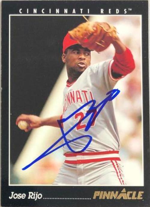 Jose Rijo Signed 1993 Pinnacle Baseball Card - Cincinnati Reds - PastPros