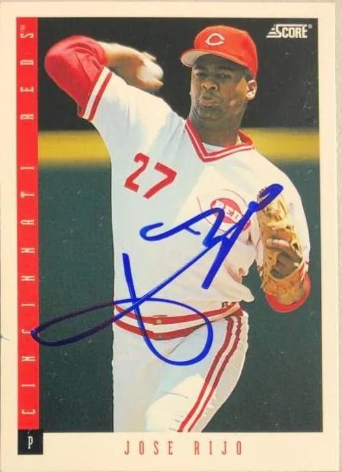 Jose Rijo Signed 1993 Score Baseball Card - Cincinnati Reds