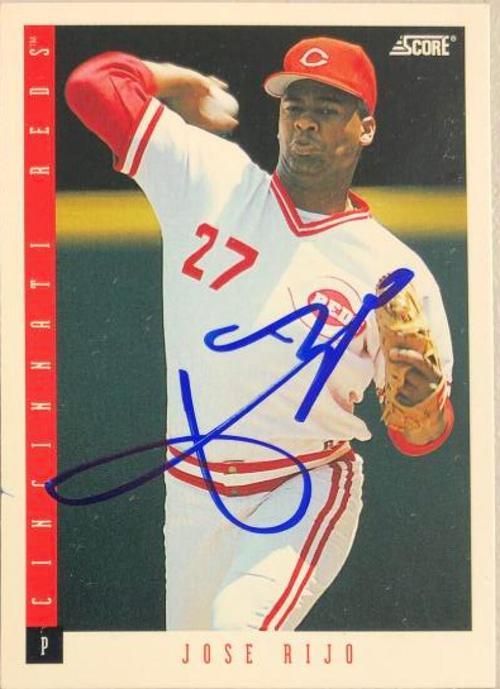 Jose Rijo Signed 1993 Score Baseball Card - Cincinnati Reds - PastPros