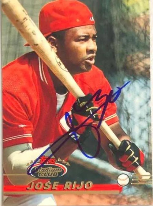 Jose Rijo Signed 1993 Stadium Club Baseball Card - Cincinnati Reds