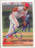 Jose Rijo Signed 1993 Upper Deck Baseball Card - Cincinnati Reds - PastPros