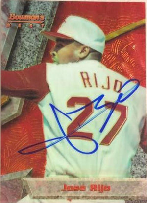 Jose Rijo Signed 1994 Bowman's Best Baseball Card - Cincinnati Reds - PastPros