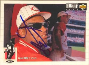 Jose Rijo Signed 1994 Collector's Choice Baseball Card - Cincinnati Reds