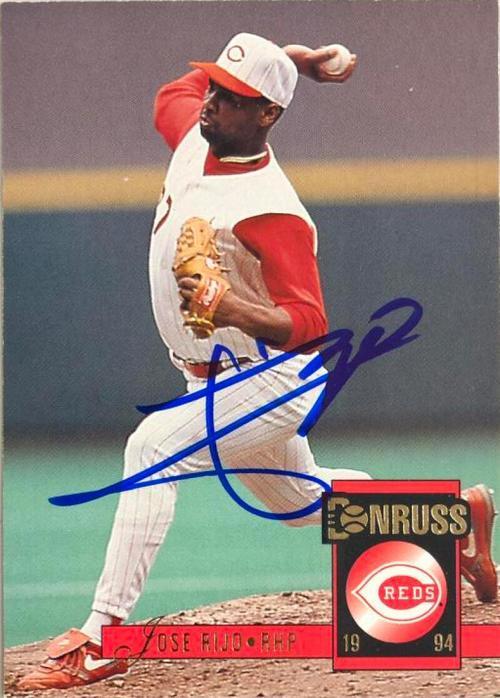 Jose Rijo Signed 1994 Donruss Baseball Card - Cincinnati Reds - PastPros