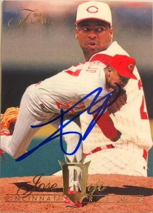 Jose Rijo Signed 1994 Flair Baseball Card - Cincinnati Reds