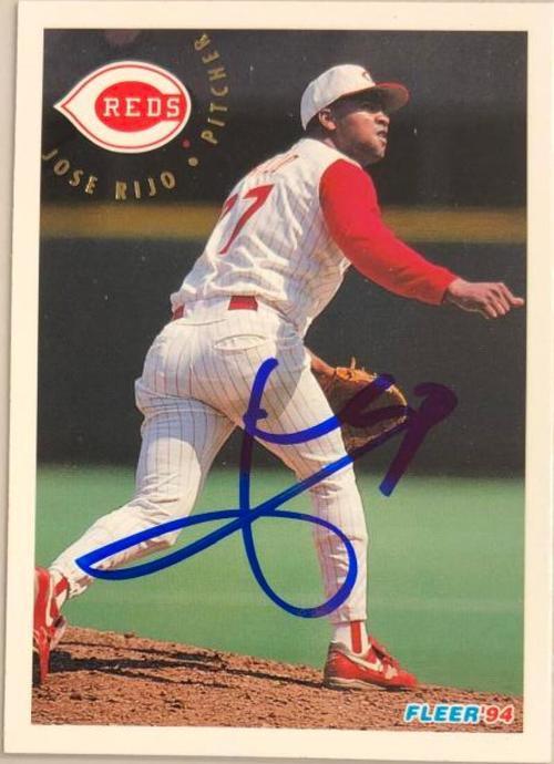 Jose Rijo Signed 1994 Fleer Baseball Card - Cincinnati Reds - PastPros
