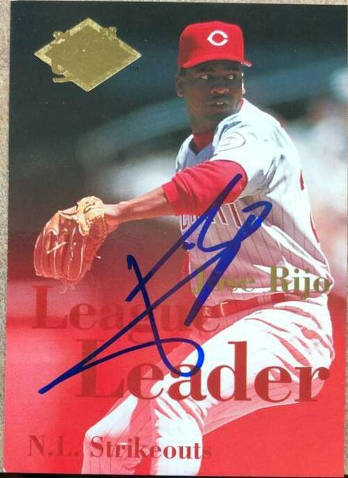 Jose Rijo Signed 1994 Fleer Ultra - League Leaders Baseball Card - Cincinnati Reds - PastPros