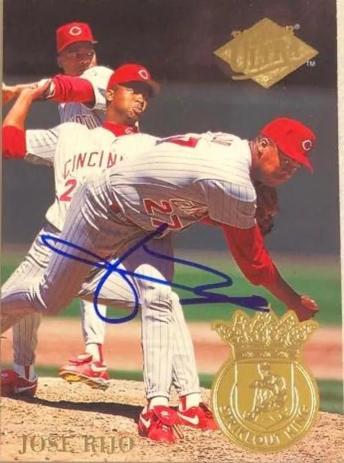 Jose Rijo Signed 1994 Fleer Ultra Strikeout Kings Baseball Card - Cincinnati Reds